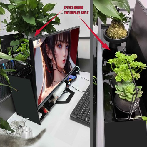 DPYSG_TO Desktop organizer shelf over monitor-Desktop organizer monitor stand -Straight Side Acrylic office organizer - Organize all small office and personal items (9.8 inches high)