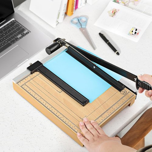 CreGear 12" Paper Cutter - Heavy Duty Guillotine Trimmer for Precision Cutting | Cuts 12-16 Sheets