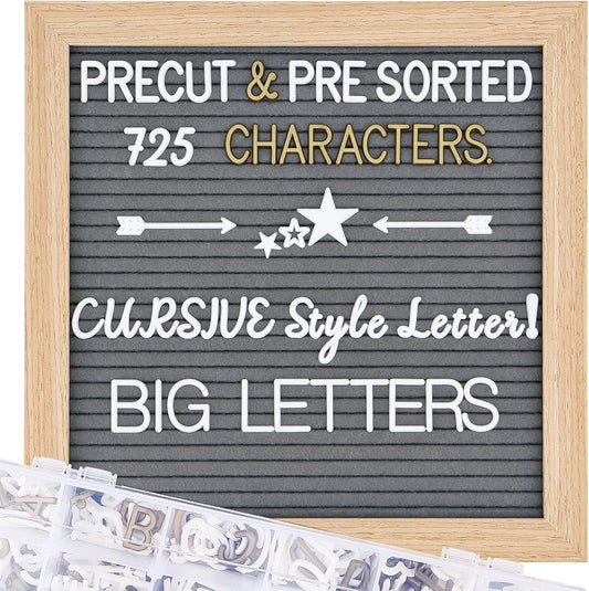 Changeable Felt Letter Board by [Brand Name] - 10x10 Inch with 725 Pre-Cut Letters | Perfect for Classroom Decor
