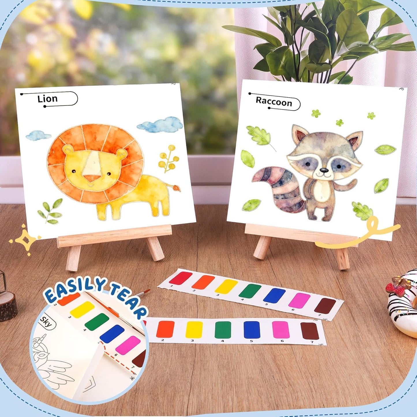 YPLUS Watercolor Painting Books for Toddlers - Creative Art Craft Gift for Kids Ages 1-6 | Animal Themes