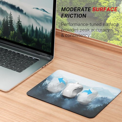 MROCO Mouse Pad - Premium Waterproof Surface with Anti-Fray Edges | 30% Larger, Non-Slip Rubber Base, 8.5 x 11 in, Cloud Forest