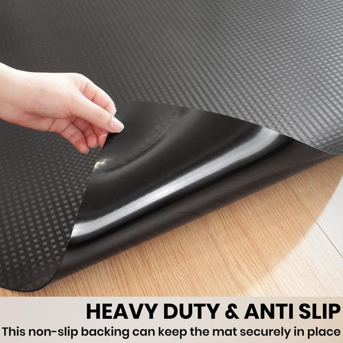 Gaming Chair Mat for Hardwood Floor, 36 x 48 Inch Computer Desk Chair Mat, Black Plastic Floor Protectors for Chairs, Heavy Duty Wood Tile Floor Mats for Home & Office