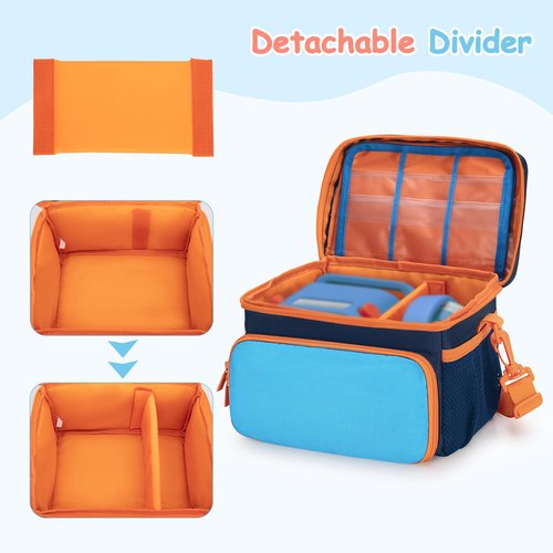 Carrying Case Compatible with Yoto Player (3rd Generation), Card Holder Hold Up to 30 Cards, Travel Storage Bag for Bluetooth Audio Speaker & Headphone Accessories, Blue (Case Only) Patented Design