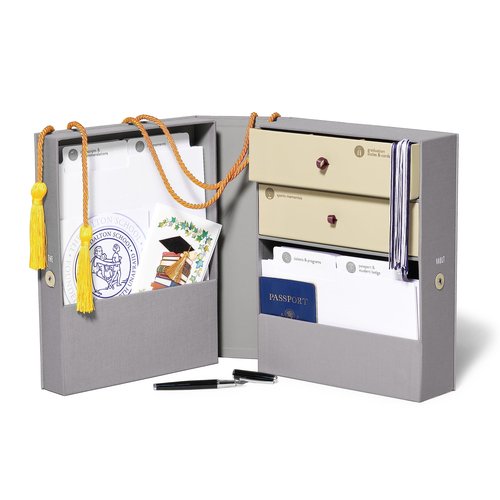 Savor | Life Essentials & Graduate Keepsake Organizer | Keep High School and College Graduation Memorabilia Organized and Safe in One Convenient Home with this Gift for Students and Grads