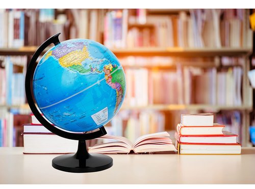 Exerz 12" World Globe - Political Map Educational - Self Assembled School Globe for Classroom