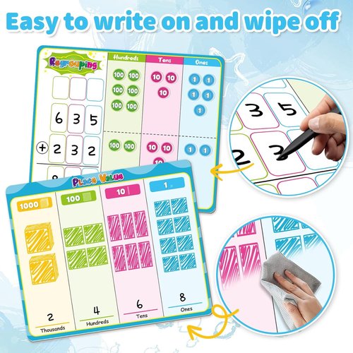 Magnetic Place Value Manipulatives - Base Ten Blocks for Kids | Engaging Math Games for 1st-3rd Grade