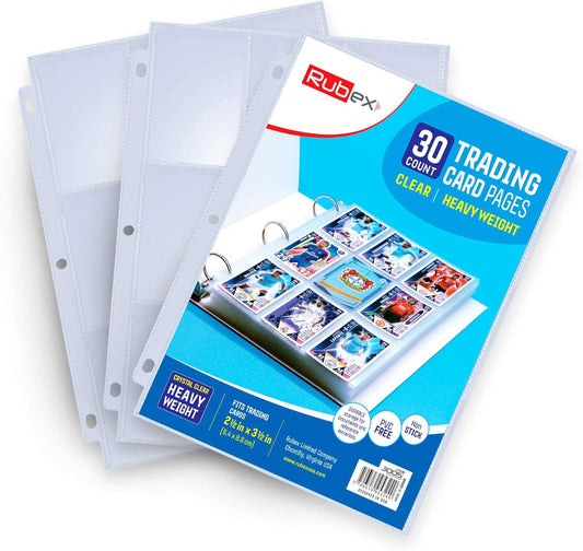 540 Pocket Baseball Card Sleeves - Durable 9-Pocket Protectors for Sports Cards | Fits 3 Ring Binders