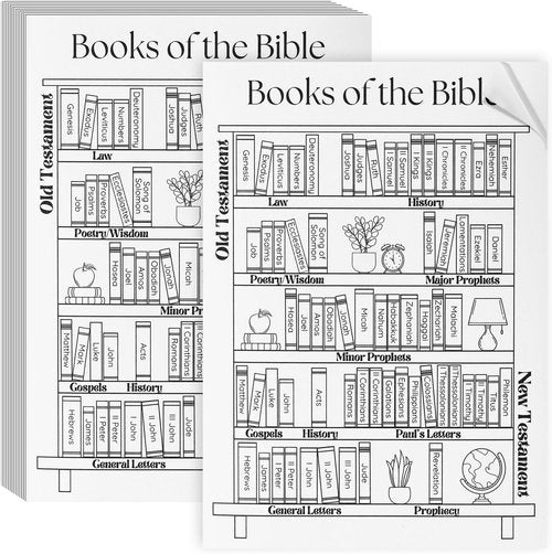Kosiz 24 Pcs Bible Stickers - Christian Reading Tracker for Journaling | Classic Style