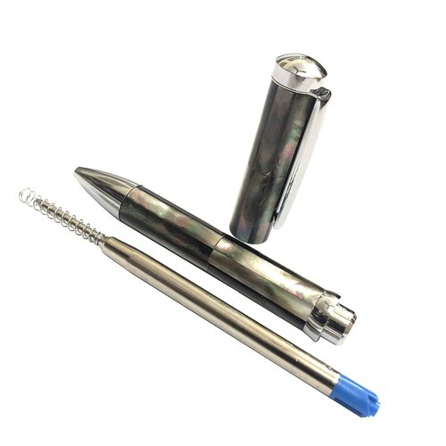 HHA Handmade mother of pearl ballpen from Vietnam - ideal gift for man/woman at work (grey)
