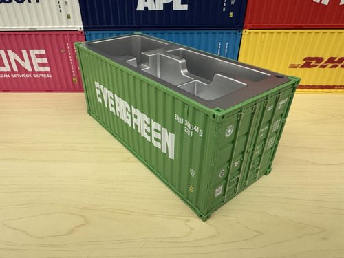 Yixoo Desk Organizer, Pen Pencil Holder, Business Name Cards Holder, Shipping Container Model Storage Box, Secret Storage Box with Multiple Compartments Office Supplies Multi-function (EVERGREEN)