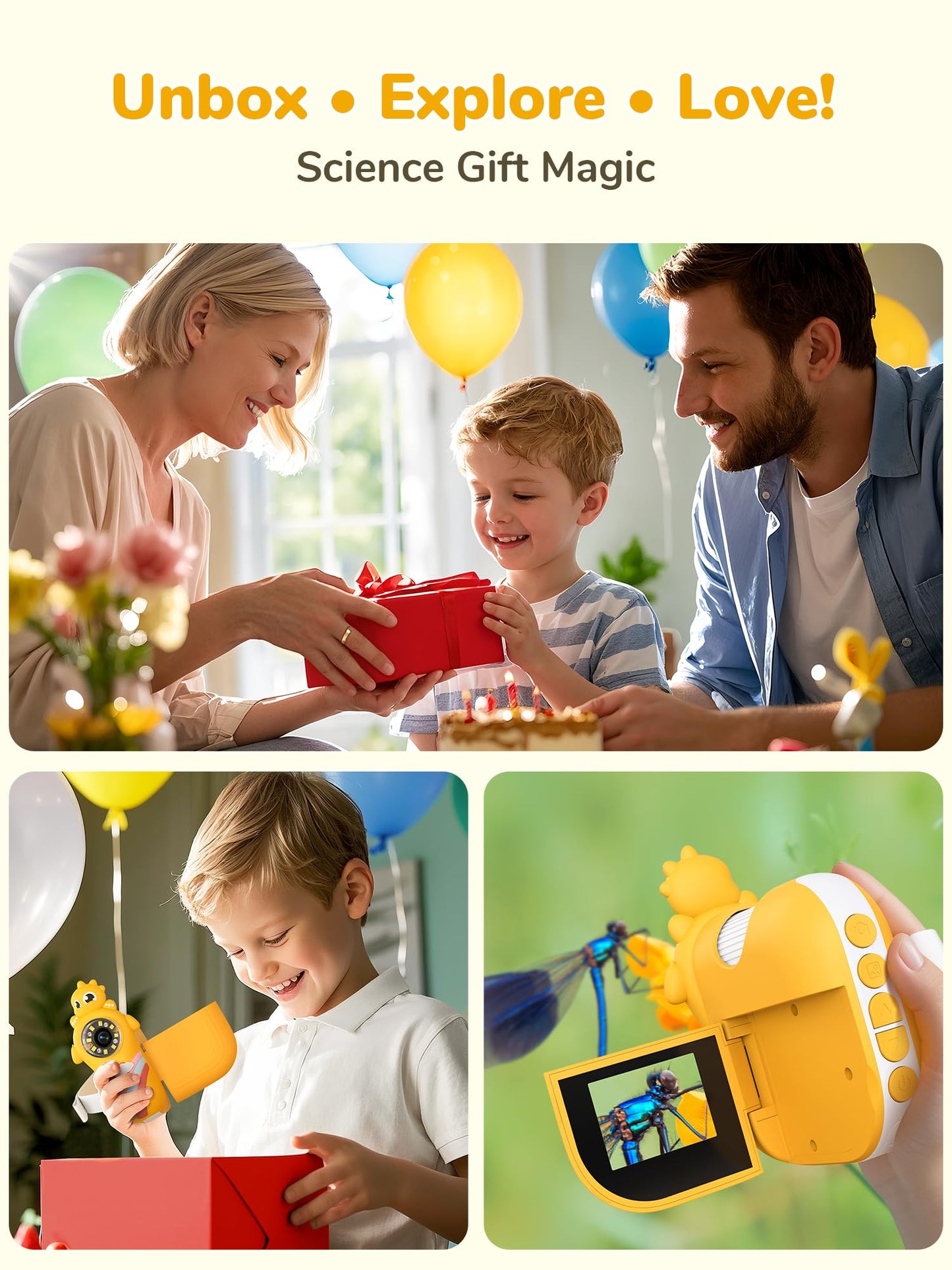 Think Buddy Digital Microscope for Kids - Handheld Pocket 1000X Zoom with 2" Screen Digital Kids Microscope, Portable Compact Body, for Education and Outdoor Activities