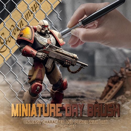 Golden Maple Miniature Paint Brushes - 10-Piece Micro Detail Brush Set for Acrylic & Watercolors