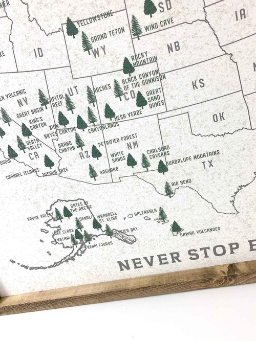 National Park MAP PIN Board