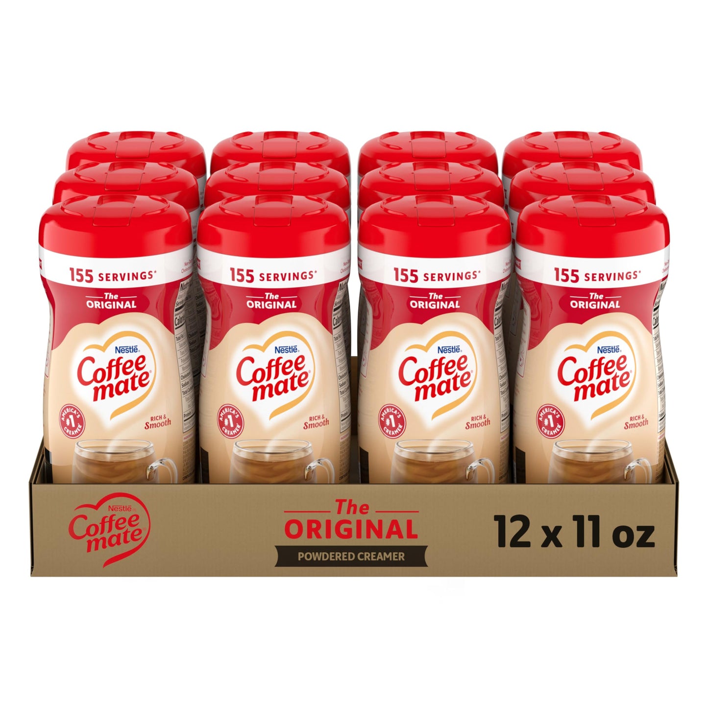 Nestle Coffee mate Coffee Creamer, Original, Powder Creamer, 11 oz Canister (Pack of 12)