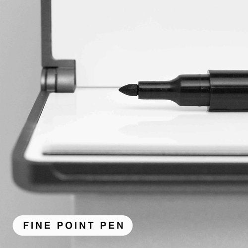 New Things Lab MEMO Whiteboard Wallet - an Innovative Mini Pocket Notebook & Aluminum RFID Blocking Wallet for Men & Women - Dry Erase Notepad w/ 6 Card Slots, Pen & Magnet Closure - Slate Grey