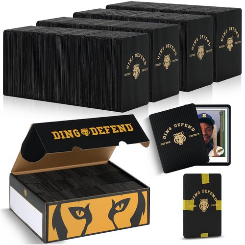 510 Pack Ding Defend Trading Card Shipping Protectors Hard Plastic Card Slab - Tiger Design Card Guard for Collectible Cards, Card Mailing Supplies & Hobby Supplies - 3.5 x 4.5 Inches, Packaging Pads