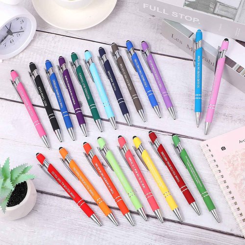 Sherr 120 Pieces Thank You Pens for Touch Screen Thank You Gifts 2 in 1 Pens Ballpoint Pen with Stylus Tip for Events Parties Present Employee Appreciation Office Gifts(Appreciation)