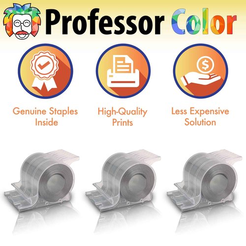 Professor Color 008R13041 OEM Replacement Staple cartridges for Xerox (5,000 Staples x3). for use in Xerox D95A, D110, D125, D136, C60, C70, 550, 560, 7755, 7765, 7775, 242, 252, C9065.