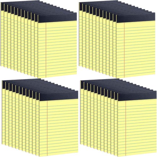 48 Pack Legal Pads Bulk,5 x 8 Inch White Notepad, Note Pads College Ruled Perforated Memo Pad for Work Study Daily Note Taking List, Lined Writing Pads Memo Refills Notepads for Office Home School