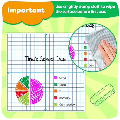 PraxiKidy Giant Magnetic XY Coordinate Graph Grid Paper,Dry Erase Chart Paper for Whiteboard Homeschool Teacher Must Haves,Math Classroom Teaching Supplies Math Manipulatives