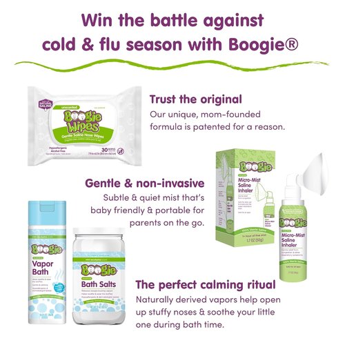 Boogie Antibacterial Hand Wipes - Alcohol-Free & Hypoallergenic Aloe, 100 Total Wipes (5 Packs of 20)
