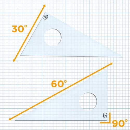 ALVIN Clear Professional Acrylic Drafting Triangle Ruler 30/60 Degrees 24" Model 130C-24 Multipurpose Tool for Drafting, Design, and Architecture, Great for Machining and Woodworking - 24 inches