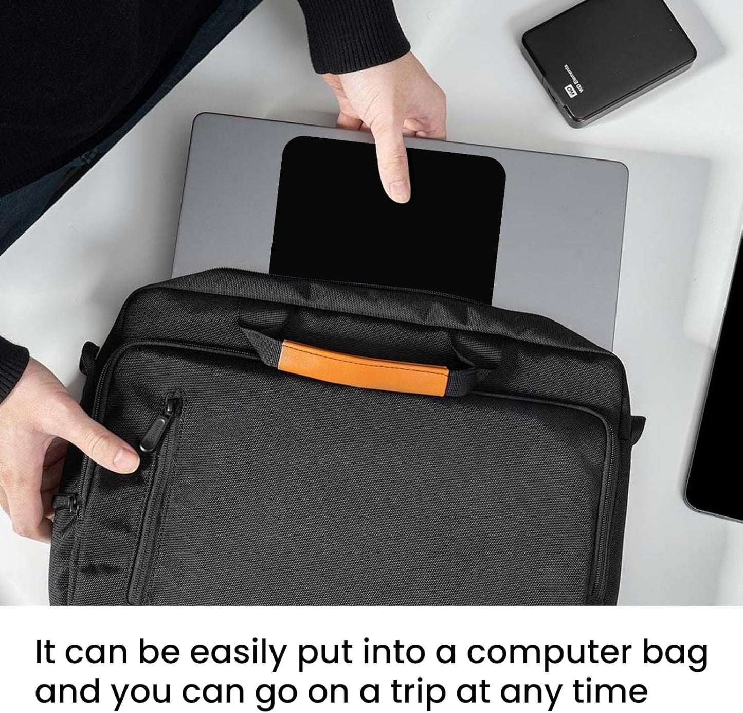 Small Mouse Pad by [Brand Name] - 6 x 8 Inch Flexible Design for Travel & Office Use | Black