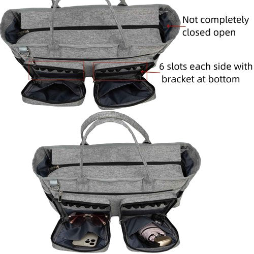 Rabjen Laptop Tote Bag, Work Bag with 3 Pen Slot, Insulated Pockets to Keep Drinks' Temperature.