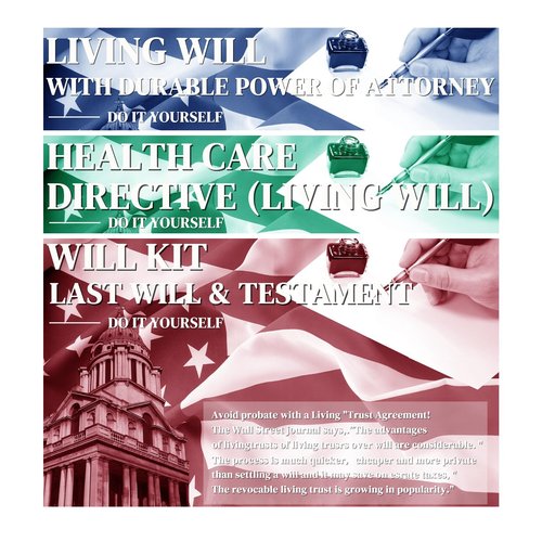 ZHUKEYONG Legal Documents Kit, Durable Power of Attorney, Healthcare Directive and Last Will & Testament Forms, Self-Help Estate Planning Set