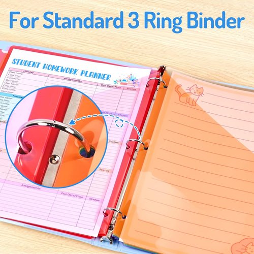 Forvencer 15 Count 3-Ring Binder Dividers - Premium Multicolor Tab Dividers with Pockets