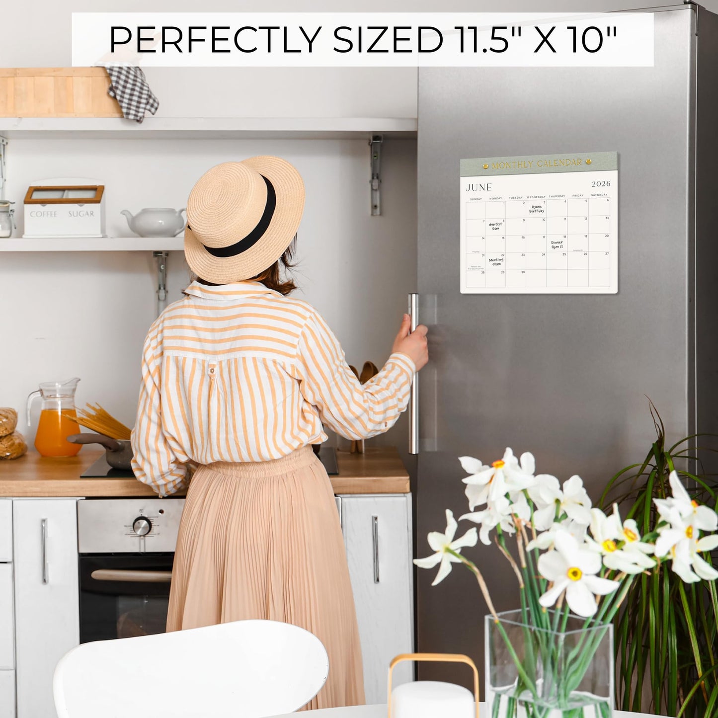 Beautiful 2026 Magnetic Fridge Calendar - Runs From Jan 2026 Until July 2027 - The Perfect Monthly Refrigerator Calendar for Easy Organizing