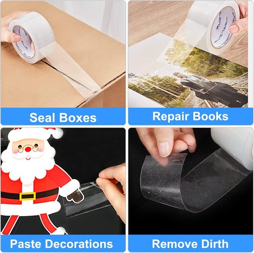 JARLINK Heavy Duty Clear Packing Tape - Stronger 2.8mil Thickness, 1.88" Wide, 12 Rolls, 720 Yards Total