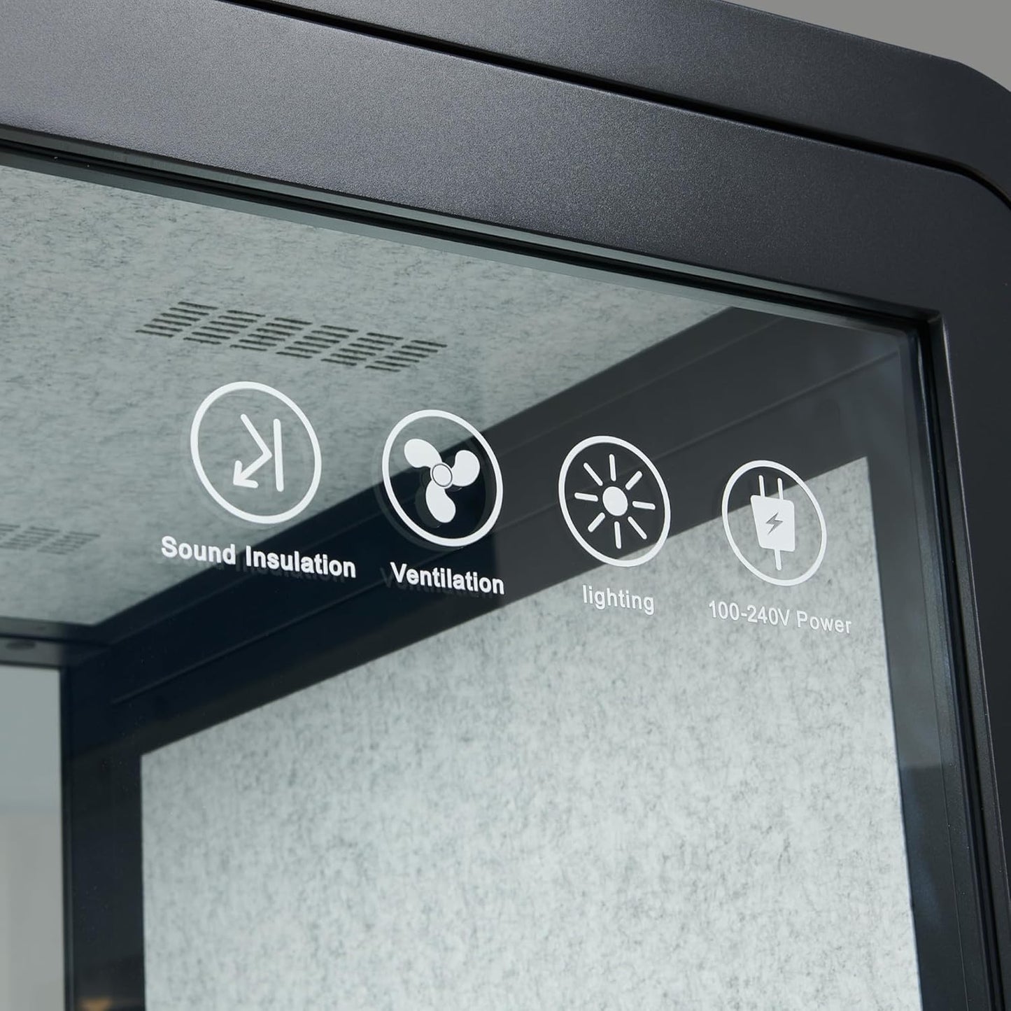 Solo Office Pod - Soundproof Mobile Office Booth with Desk, LED Light & USB Ports | Black