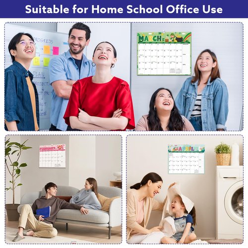 Wall Calendar 2025-2026, 18 Month Large Desk Calendar from July 2025 to December 2026 14.5" x 11.8" Monthly Calendar with Twin-Wire Binding for Home Office Planning Personal Organisers, Festival Style