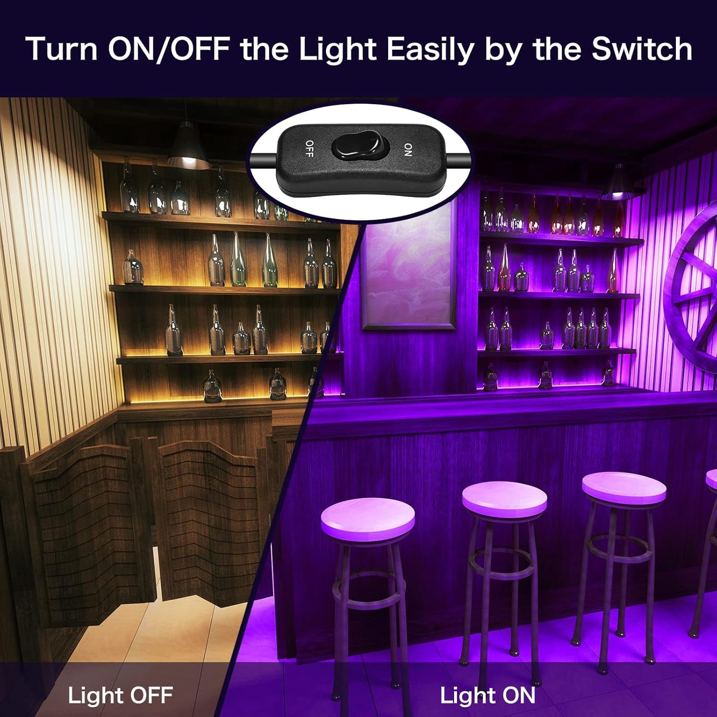 XYCN 150W Black Light Flood Light - Waterproof IP66 for Glow Parties, Halloween & Neon Decor