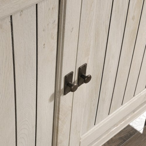 Sauder Costa Library Base and Hutch Ste, Chalked Chestnut Finish