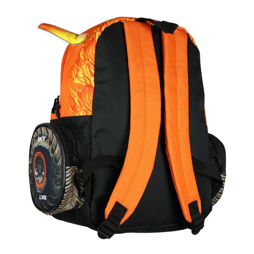 Monster Jam Backpack El Toro Loco 3D Bull Horns Monster Truck 16" Kids School Book Bag with Laptop Tech Sleeve