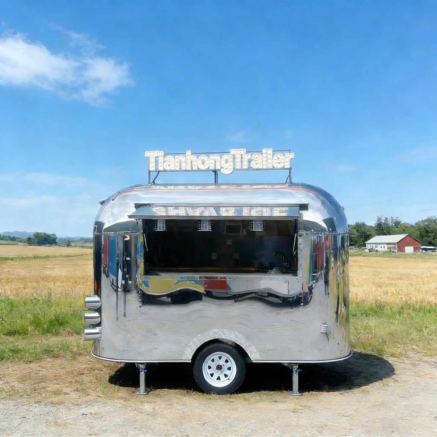 Food Trailers for Sale, Custom Mobile Food Truck & Snack Cart Combo, Commercial Catering Trailer for Burger, BBQ & Street Food Business
