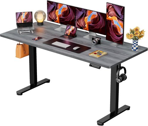 ErGear Electric Standing Desk - Height Adjustable 71 x 30 Inches | Memory Sit-Stand Home Office Desk in Grey