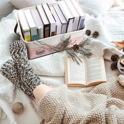 Marsui Book Storage Basket - TBR List Organizer for Book Lovers | Perfect Gift for Students & Teachers