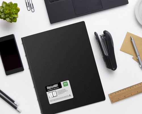 MyLifeUNIT Business Card Book, Name Card Holder Book with 600 Business Cards Capacity, Credit Card Book File Storage (Black)