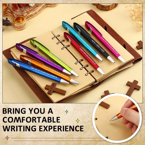 Lincia 100 Pcs Bible Verse Ballpoint Pens Bulk Retractable Medium Point Pens with Black Ink Inspiration Thank You Gifts for Christmas, Back to School, Teacher