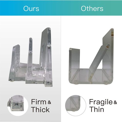 COM.TOP New Acrylic Letter Sorter - Clear for Paper, Mail, Envelope, Organizer | Office Supplies, Desk Accessories, 6.4" x 2.4" x 3.1"