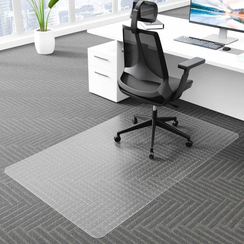 Amyracel Large Office Chair Mat for Low Pile Carpet - 36" x 60" Clear Computer Desk Mat for Home & Offices, Easy Glide Plastic Floor Mat for Office Chair On Carpet