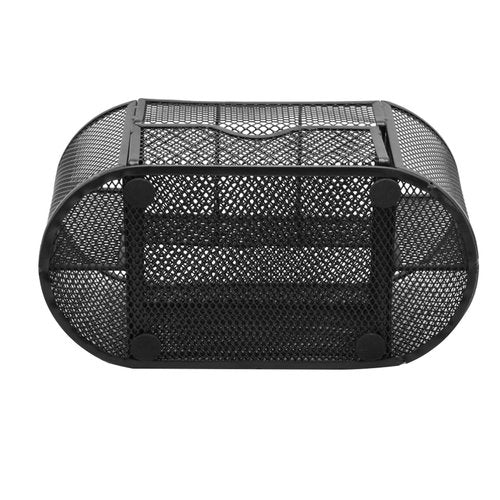 Rkqoa Black Mesh Desk Organizer Desktop Office Supplies with 9 Compartments, Office Desktop Organizer with Drawer, Metal Pen Holder Stationery Caddy Multifunctional Organizer for Desk Organization