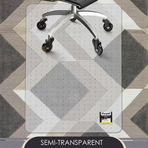 Kuyal Office Chair Mat - Heavy Duty Clear Protector for Carpeted Floors | 32x48 Inch for Easy Movement