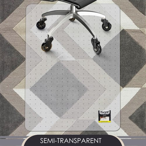 Kuyal Office Chair Mat for Carpet, 32x48 Clear Heavy Duty Computer Chair Mat, Under Desk Protector Carpeted Floors Mat, Easy Chair Movement,Ship Flat