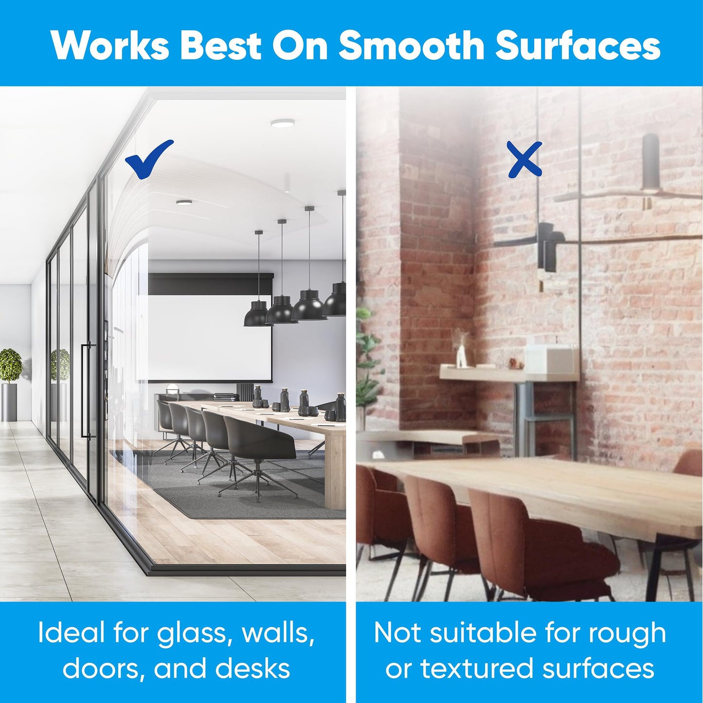 HeatPomelo Whiteboard Sticker for Wall, 120" x 18" No Ghosting Peel and Stick Dry Erase White Board Roll, Stain-Proof Self-Adhesive Whiteboard Paper for Home, Office, Classroom