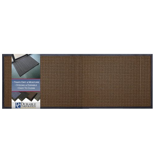 Durable 630S310BN Stop-N-Dry Indoor Rubber Backed Carpet Entrance Mat /36" x 120", 3' x 10', Brown