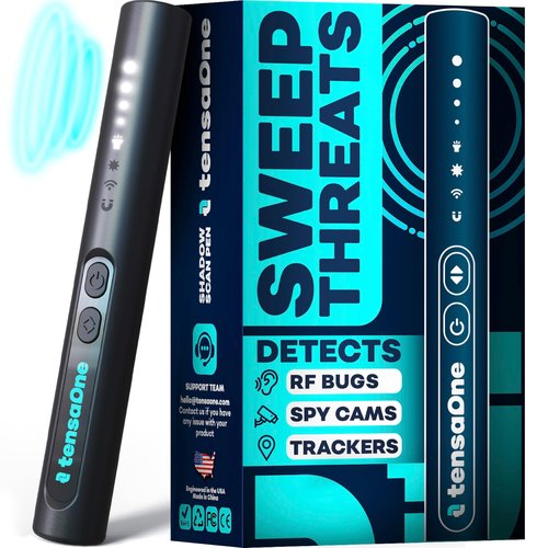 TensaOne Hidden Camera Detectors – Small Anti Spy Audio Video GPS Tracker RF Detector for Wireless Cameras and Cars Tracking Device - Mini Travel Pen for Finding Spying Voice Recorder Bug Devices